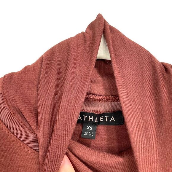 Athleta Industry turtleneck sheath midi dress Size XS Havana Brown rust - Picture 6 of 10